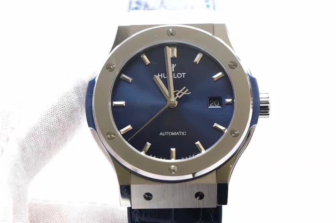 JJ High Quality Replica Hublot Classic Fusion 511.NX.7070.LR Titanium Blue with Clone HUB1112 Automatic