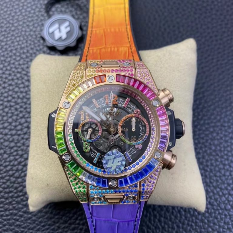 Z Factory Replica Hublot Unico Rainbow Watch with Clone 1280 Movement